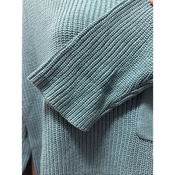 Prinbara Women's Mock Neck Oversized Teal Knit Sweater Size S - Picture 5 of 10